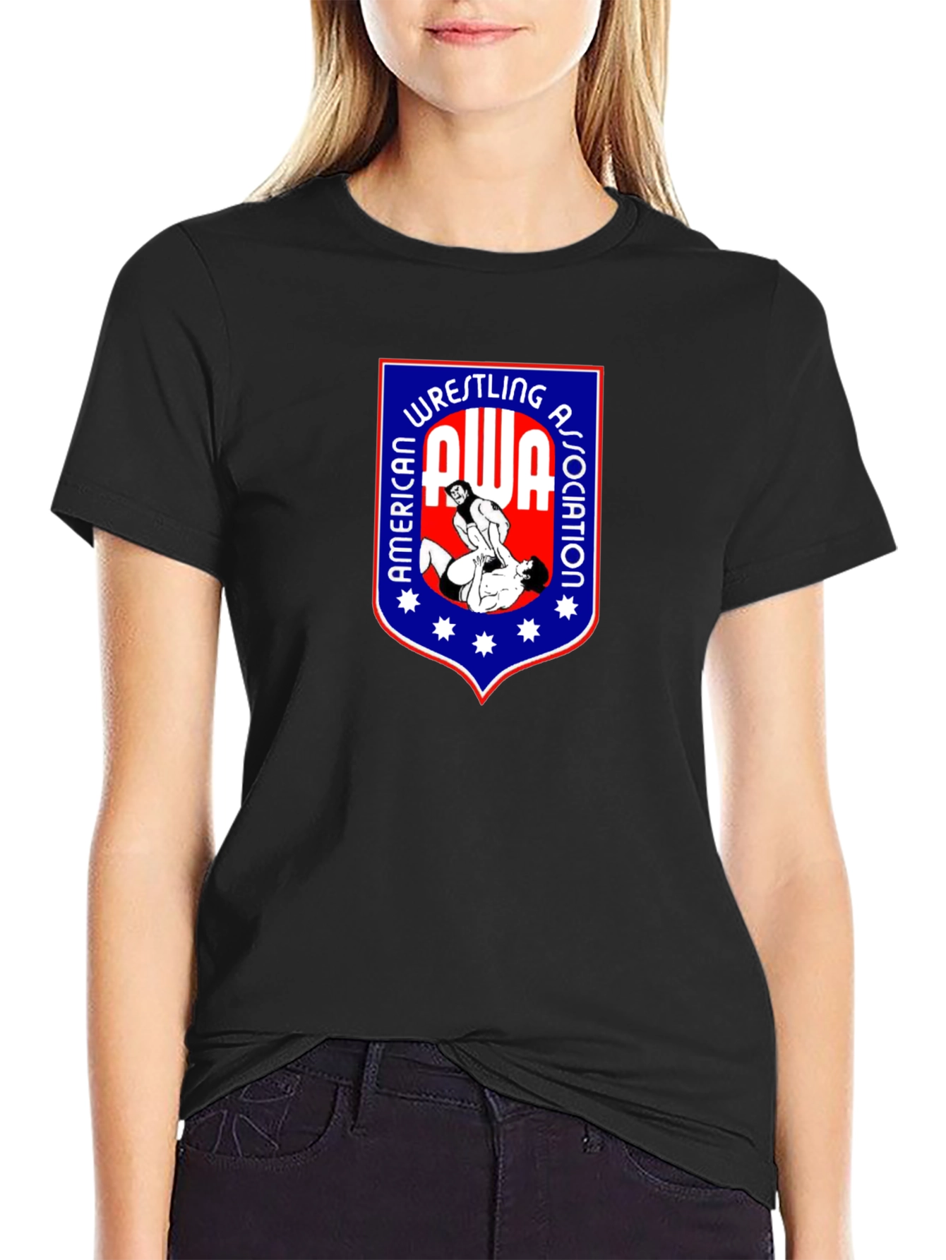 AWA Wrestling T-Shirt - Classic Retro Design