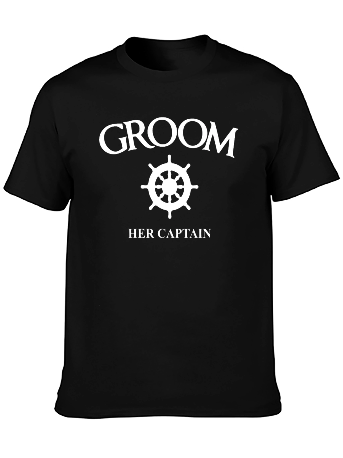 Groom Her Captain Novelty T-Shirt Wedding Tee