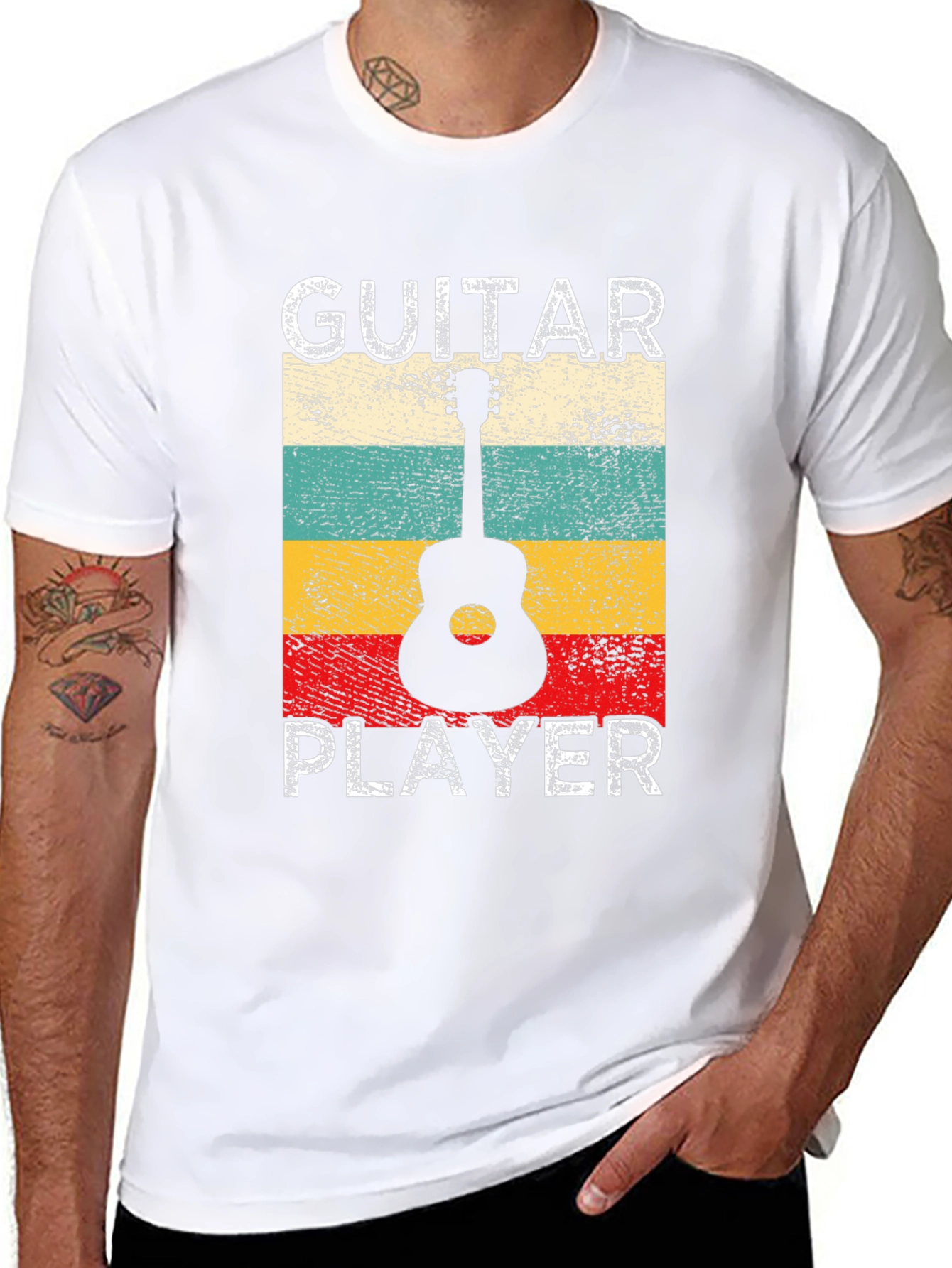 Guitar Player Retro T-Shirt - Music Lover Tee