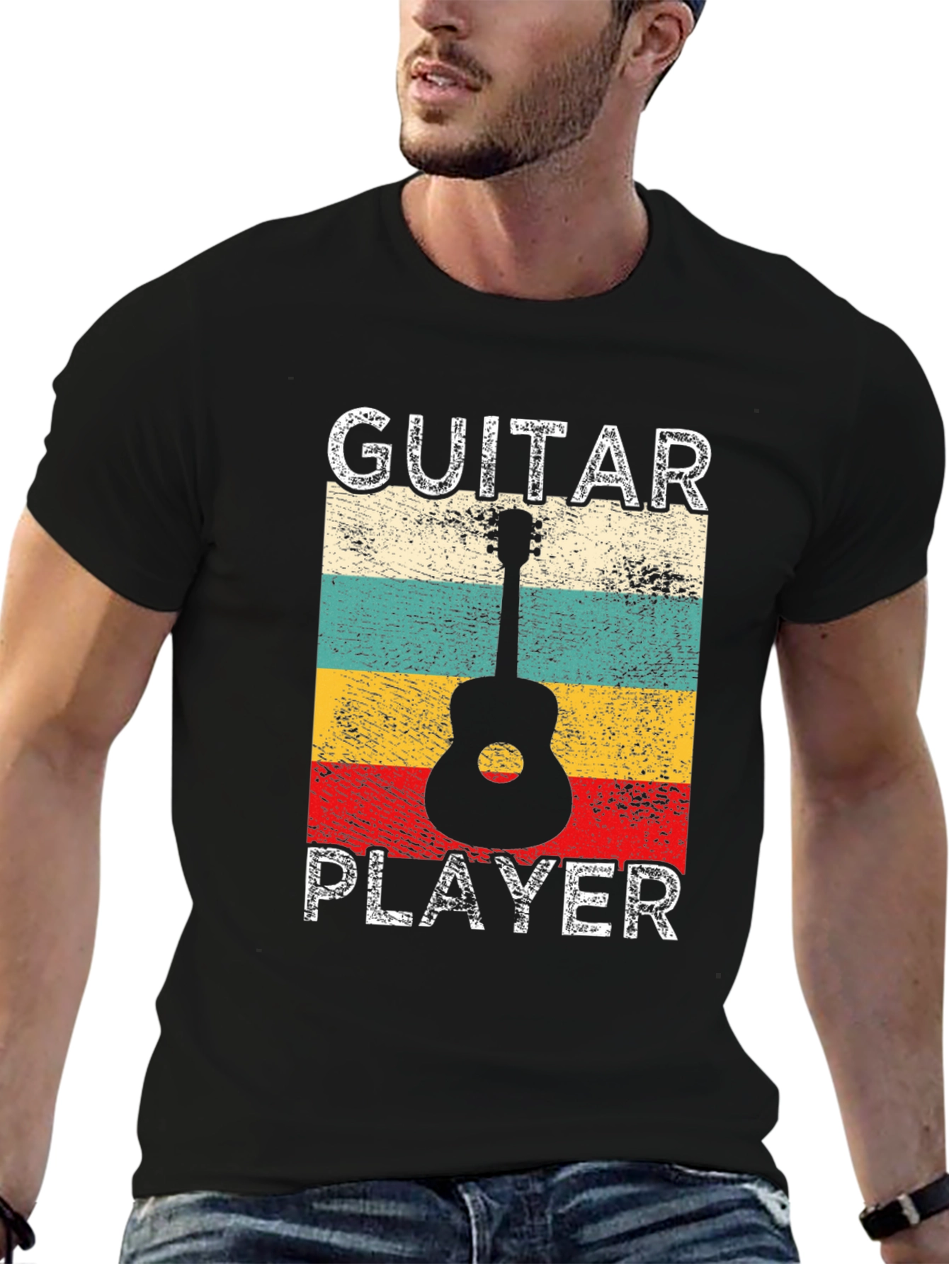 Guitar Player Retro T-Shirt - Music Lover Tee