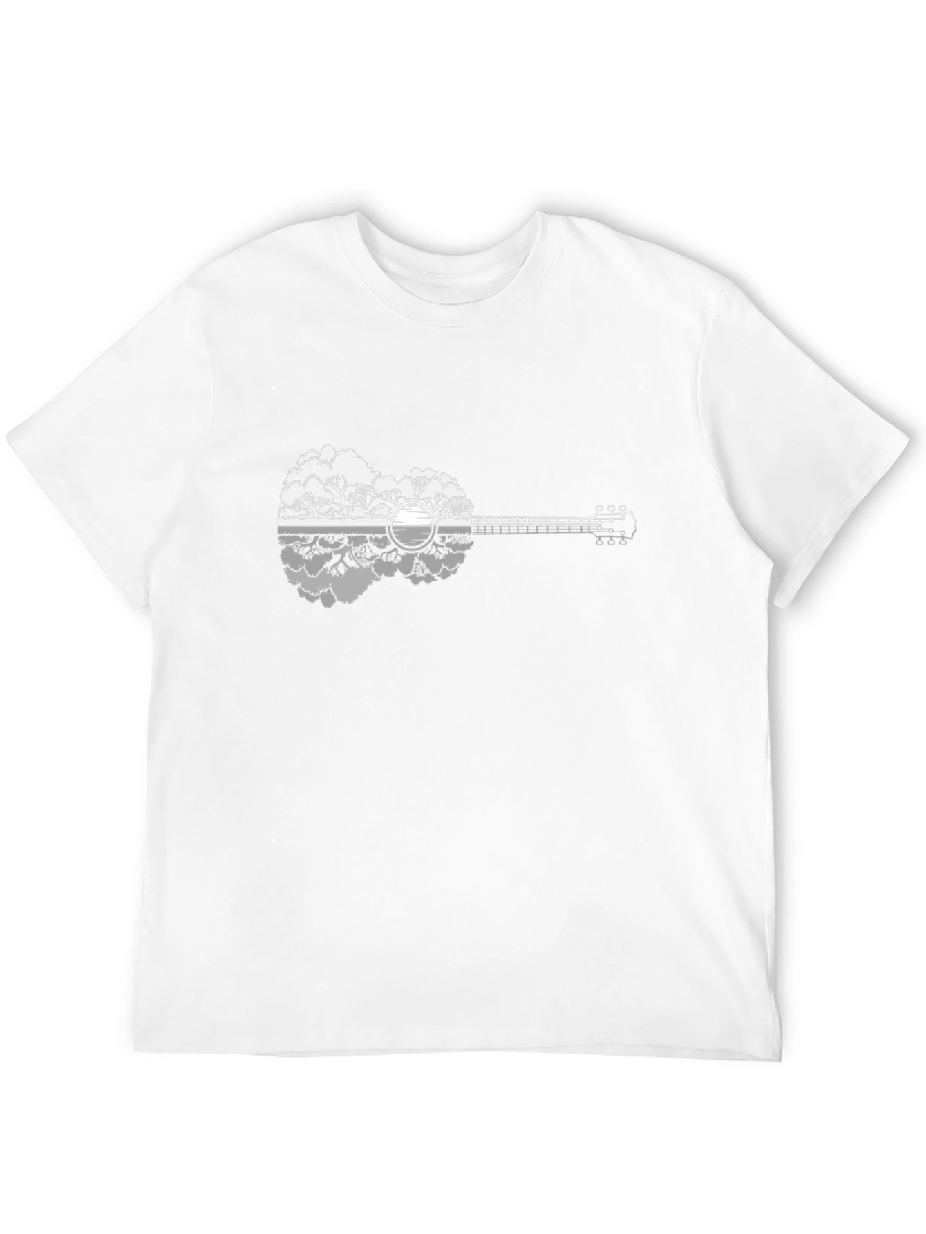 Nature Guitar Graphic T-Shirt - Black