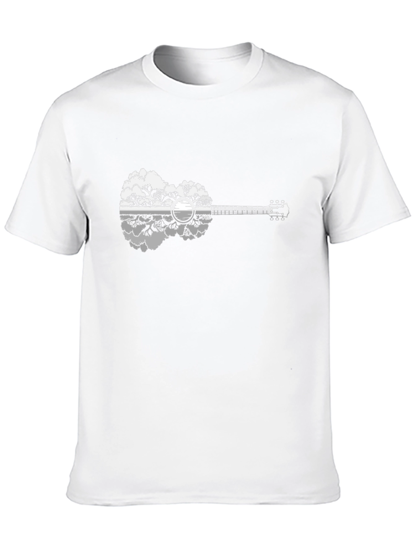 Nature Guitar Graphic T-Shirt - Black