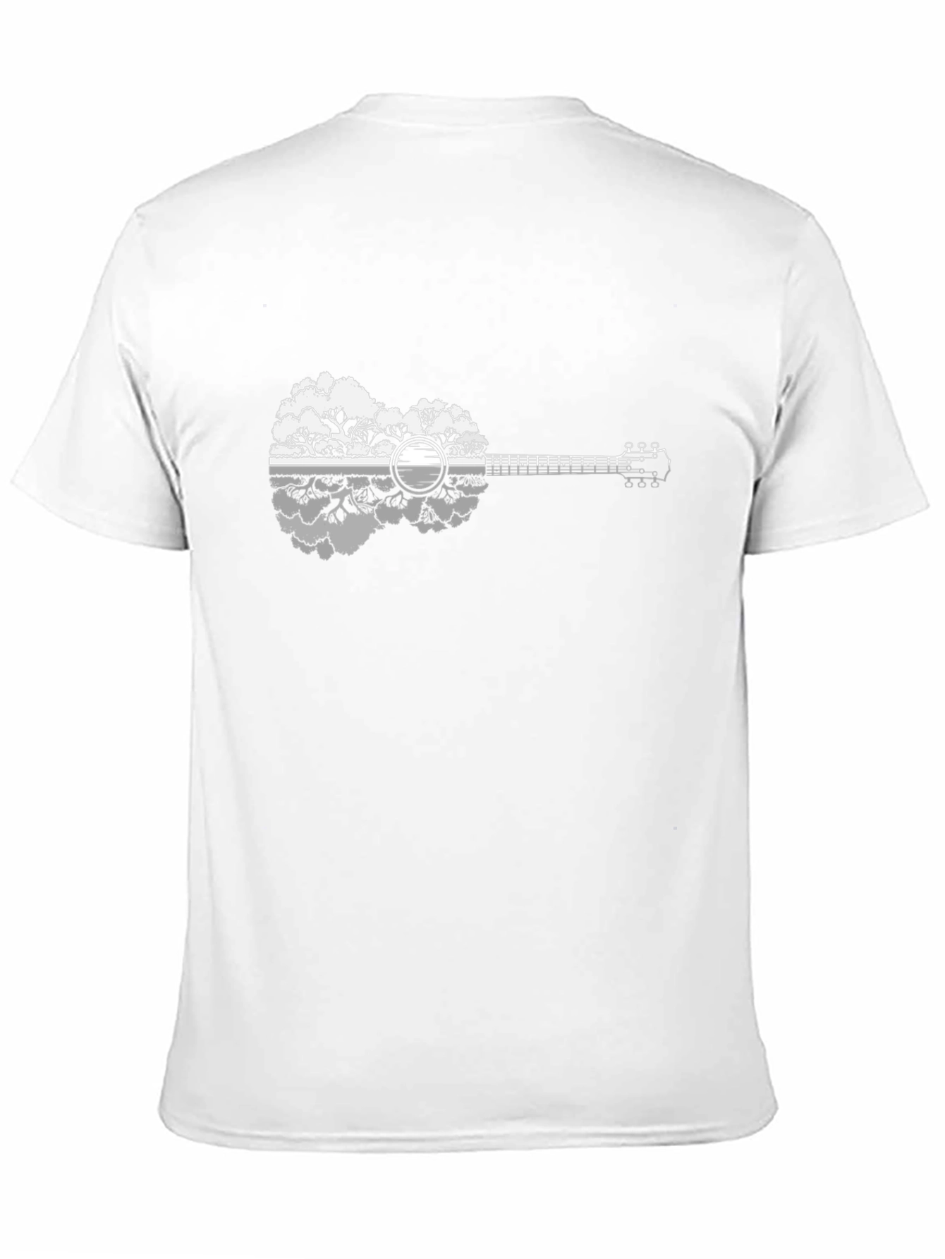 Nature Guitar Graphic T-Shirt - Black