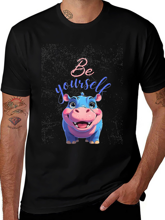 Be Yourself Hippo Graphic Tee - Comfort & Style