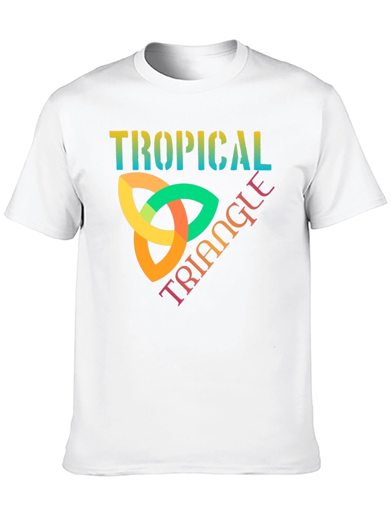 Tropical Triangle Graphic T-Shirt - Trendy Tee