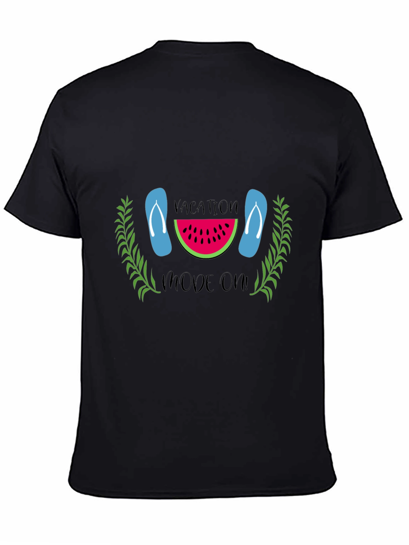 Vacation Mode On Black T-Shirt