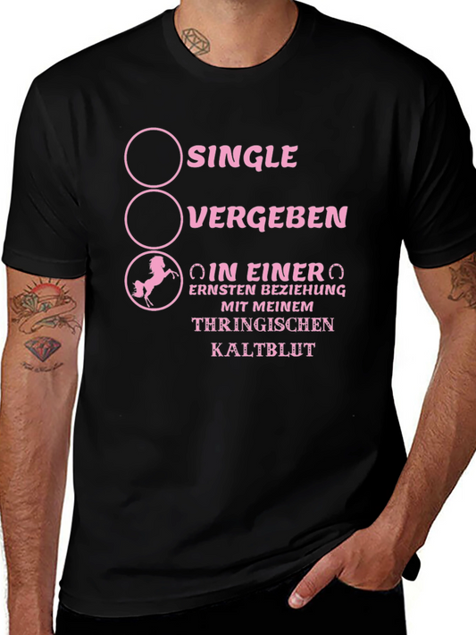 Single Taken Horse Lover T-Shirt