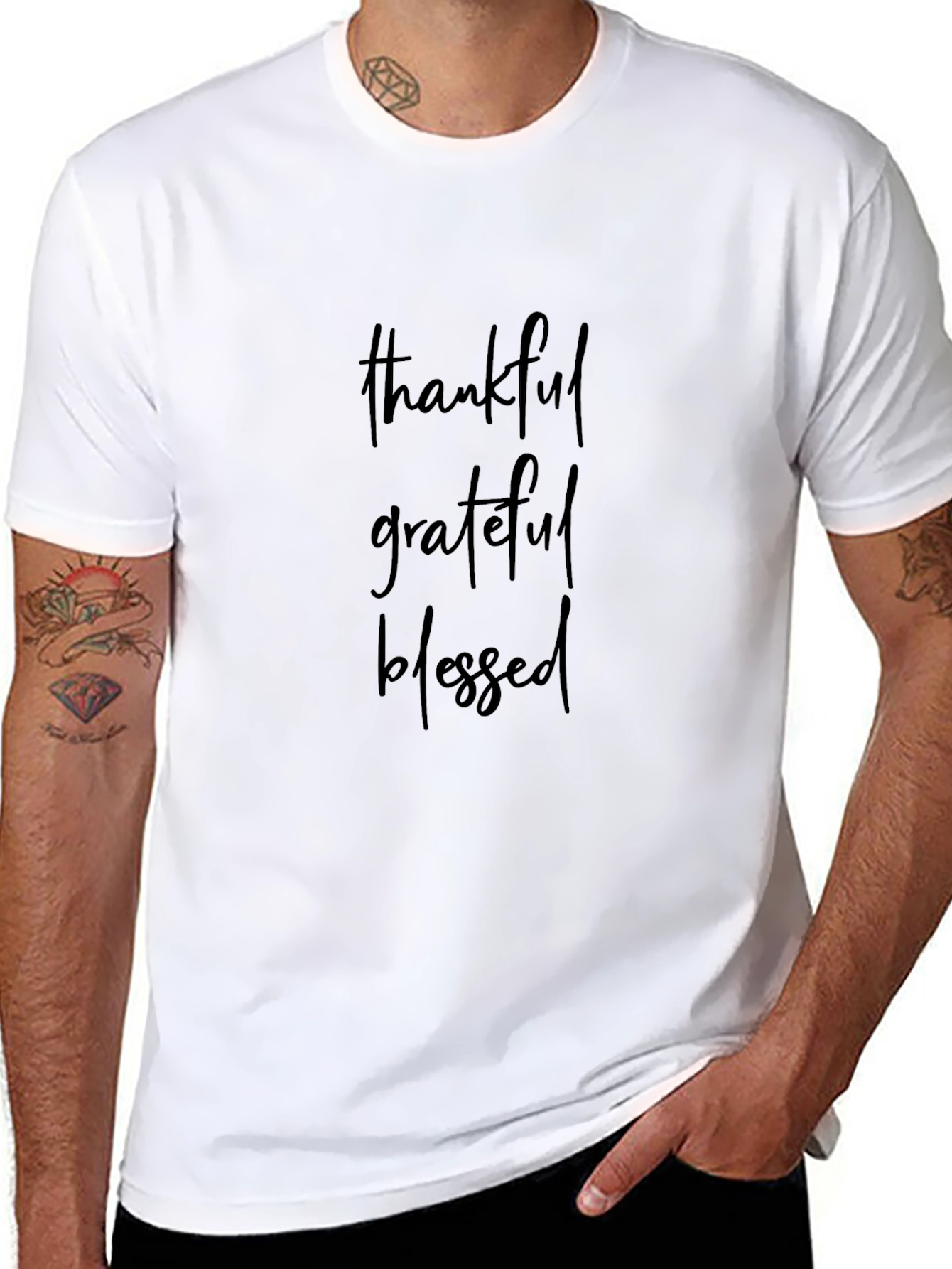 Thankful Grateful Blessed Graphic Tee