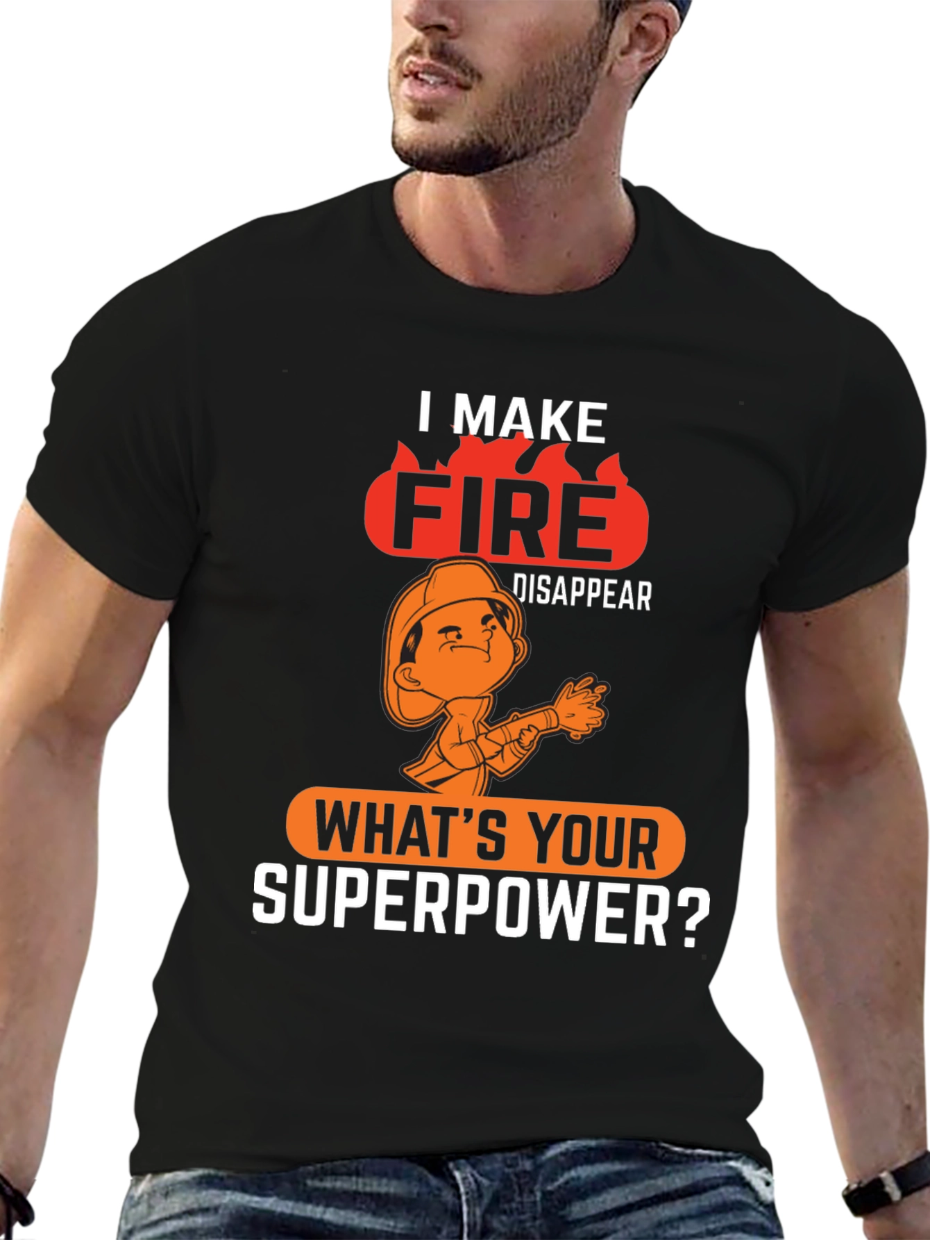Firefighter Superpower Graphic Tee