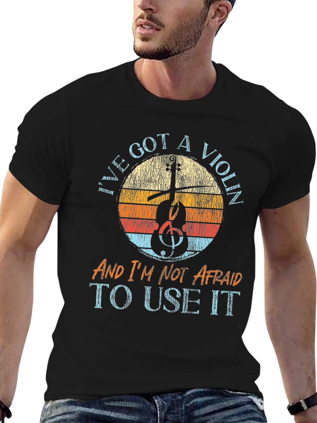 Violin Graphic Tee - Music Lovers T-Shirt