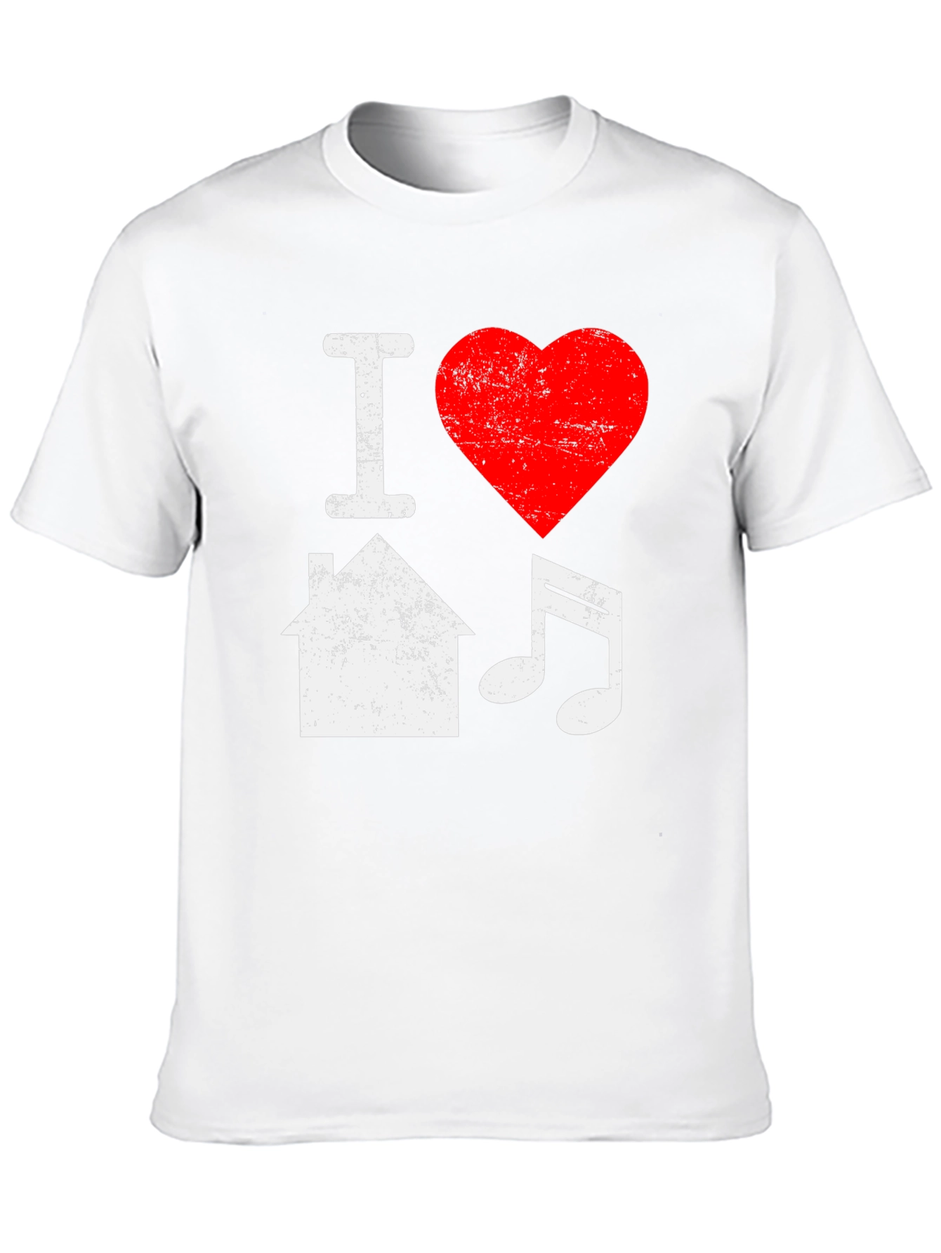 I Love House Music Black T-Shirt
