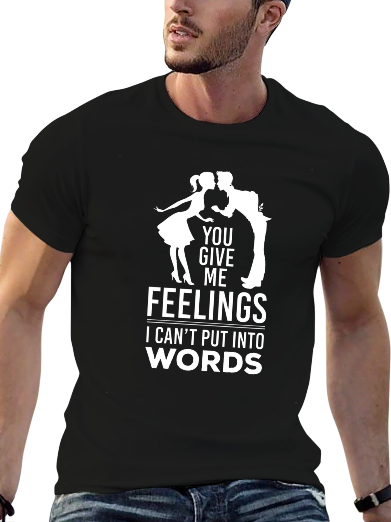 Romantic Feelings Black T-Shirt