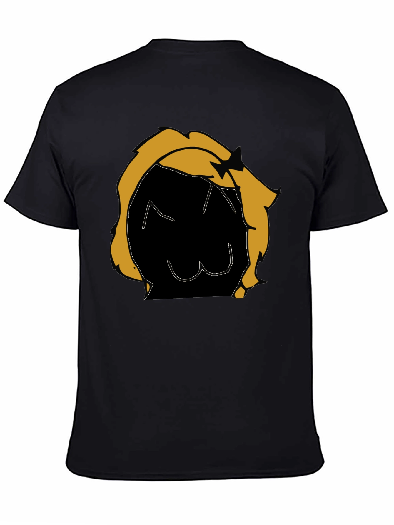 Graphic Tee: Cartoon Character Black T-Shirt