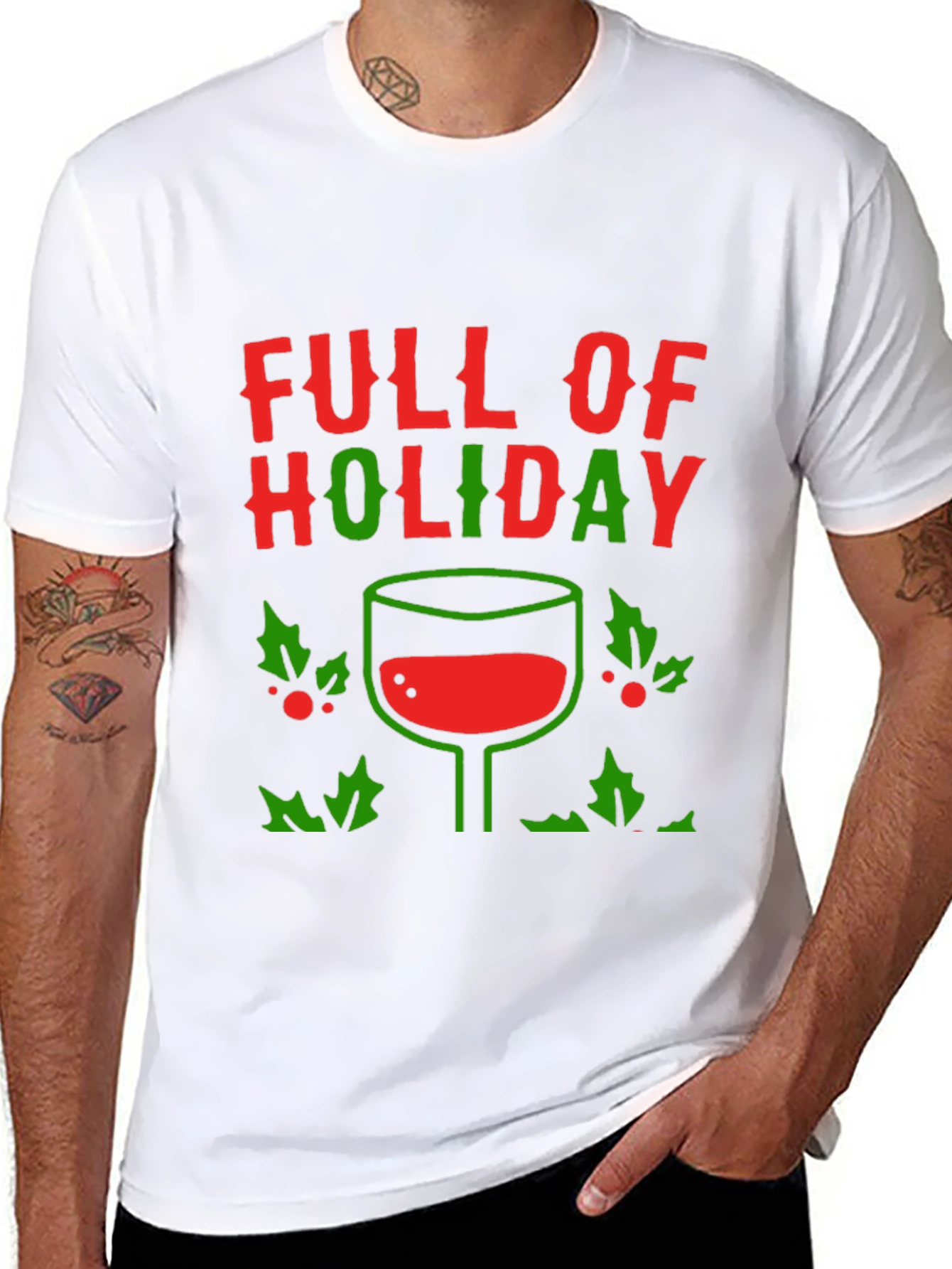 Holiday Wine T-Shirt - Festive Design