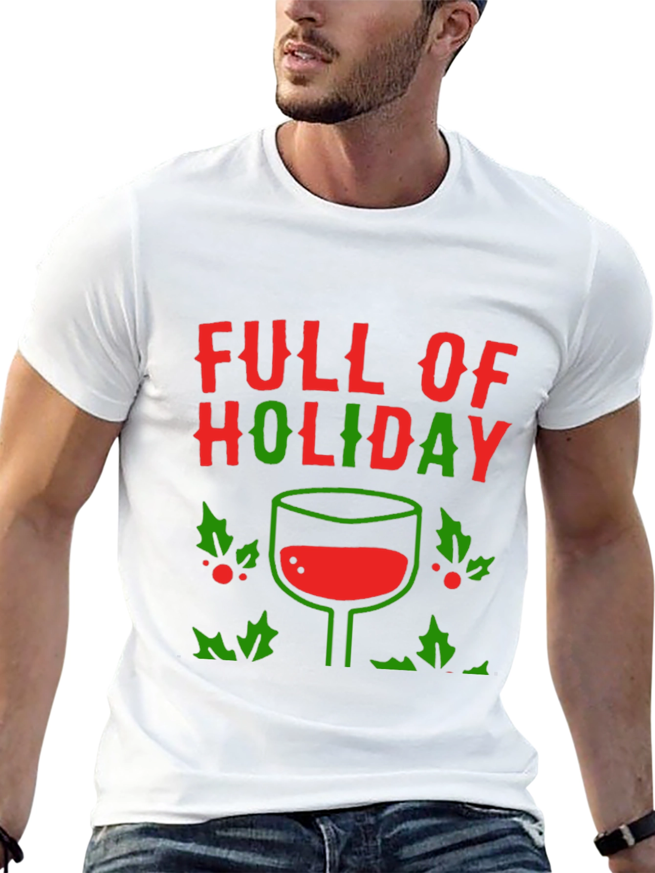 Holiday Wine T-Shirt - Festive Design