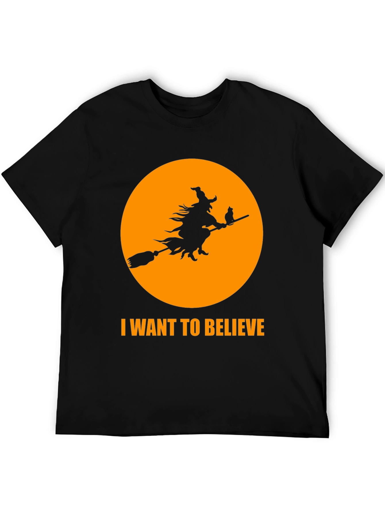 Halloween Witch Ride T-Shirt - I Want to Believe