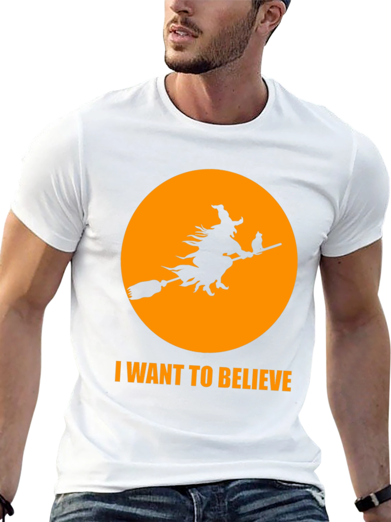 Halloween Witch Ride T-Shirt - I Want to Believe