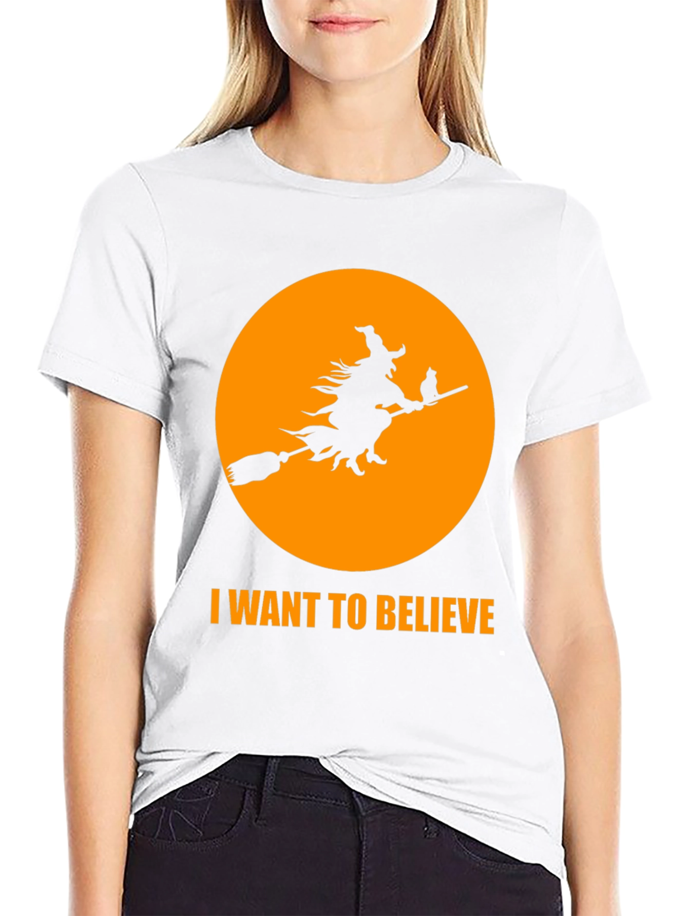 Halloween Witch Ride T-Shirt - I Want to Believe