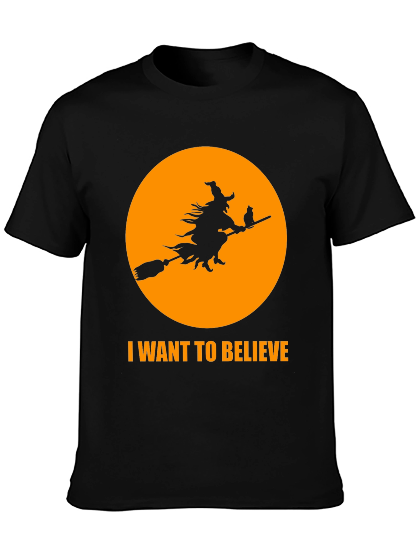 Halloween Witch Ride T-Shirt - I Want to Believe