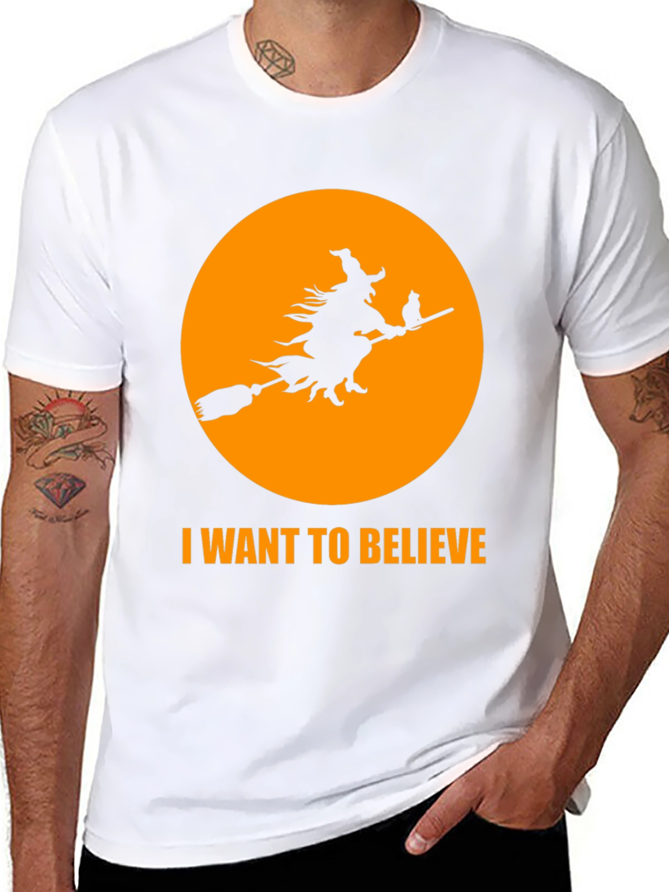 Halloween Witch Ride T-Shirt - I Want to Believe