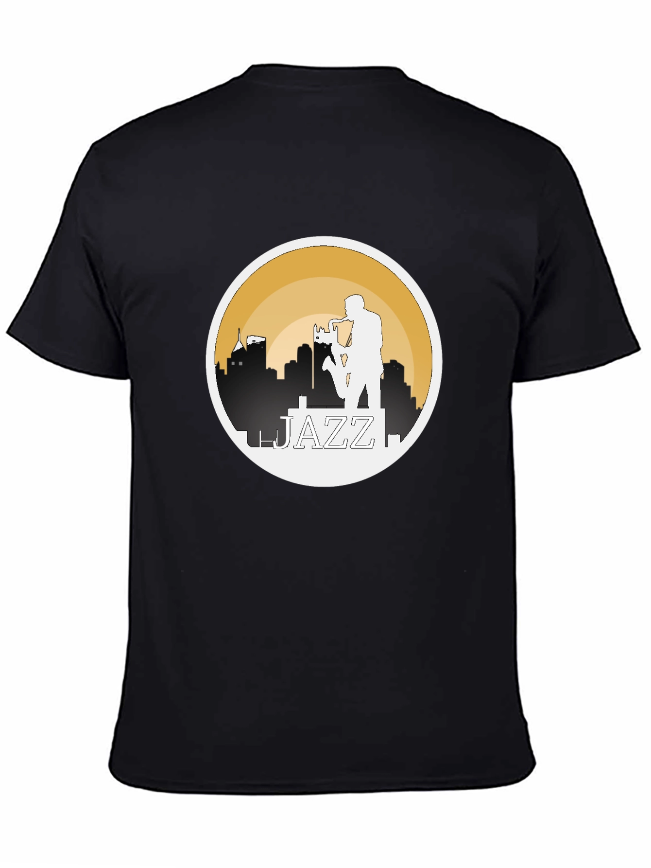 Jazz Musician Silhouette Graphic T-Shirt