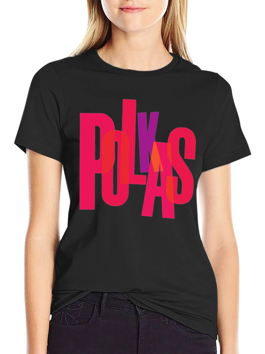 Abstract Colorful Graphic Print Black T-Shirt