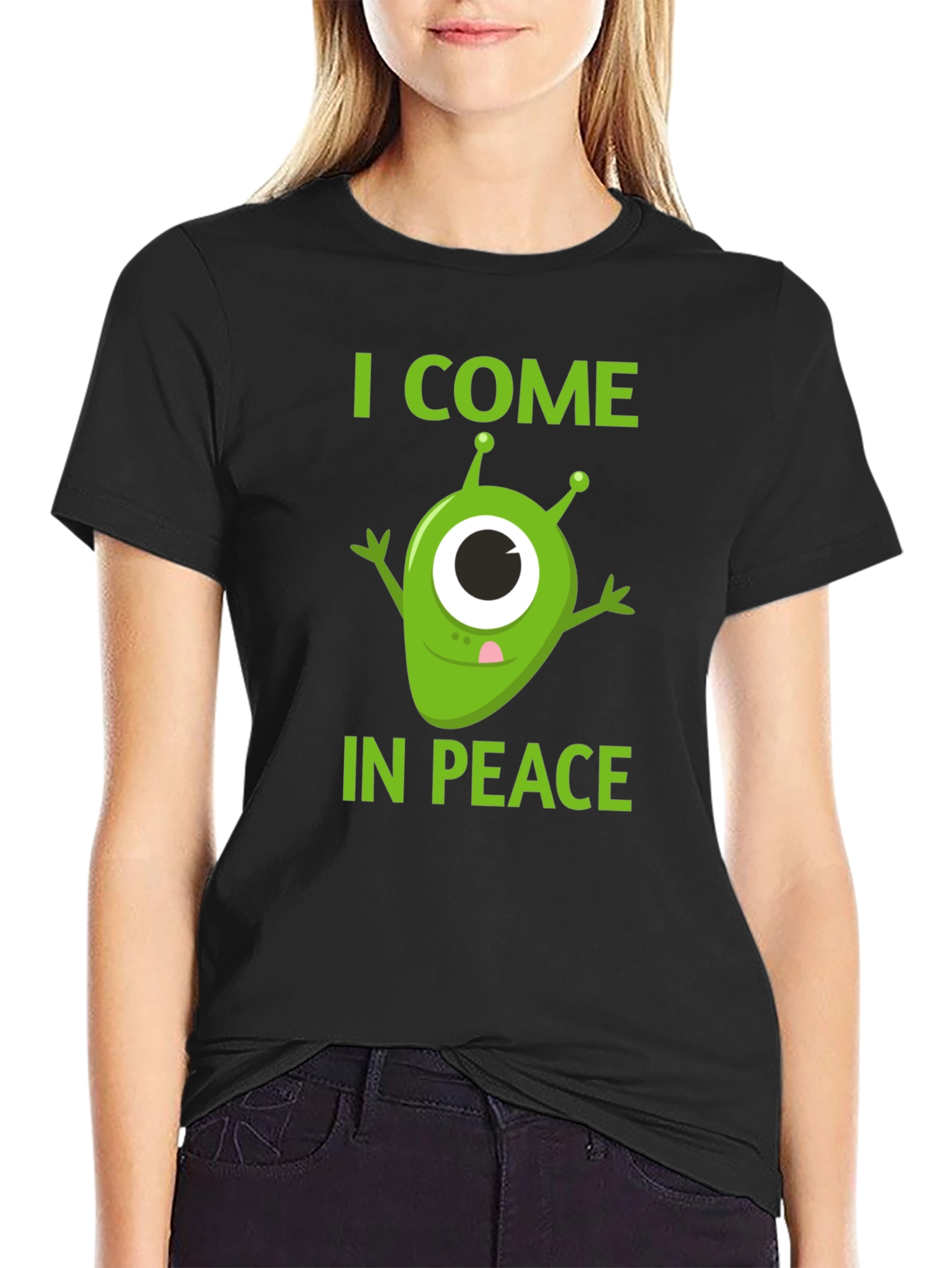 I Come In Peace Alien Graphic T-Shirt