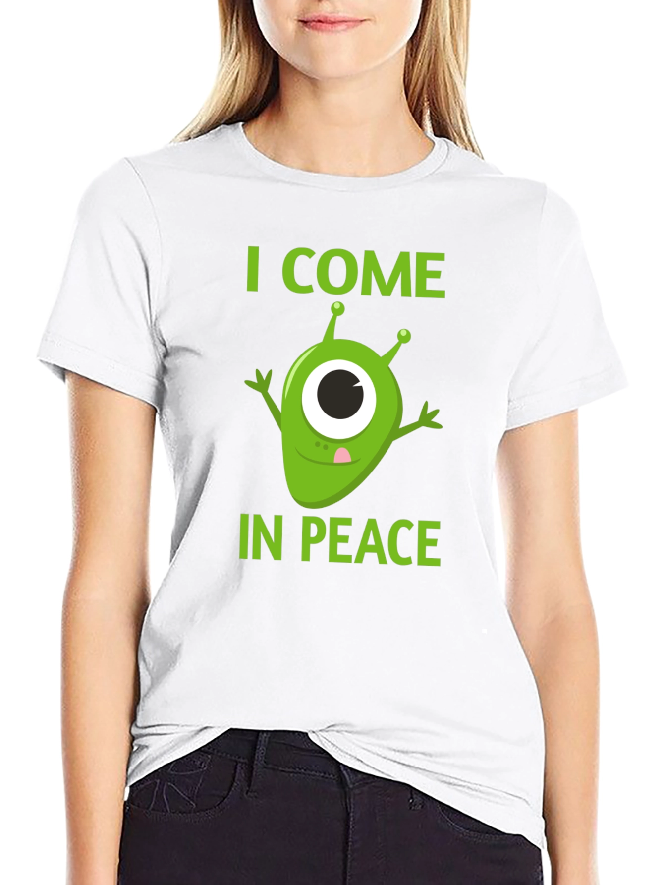 I Come In Peace Alien Graphic T-Shirt