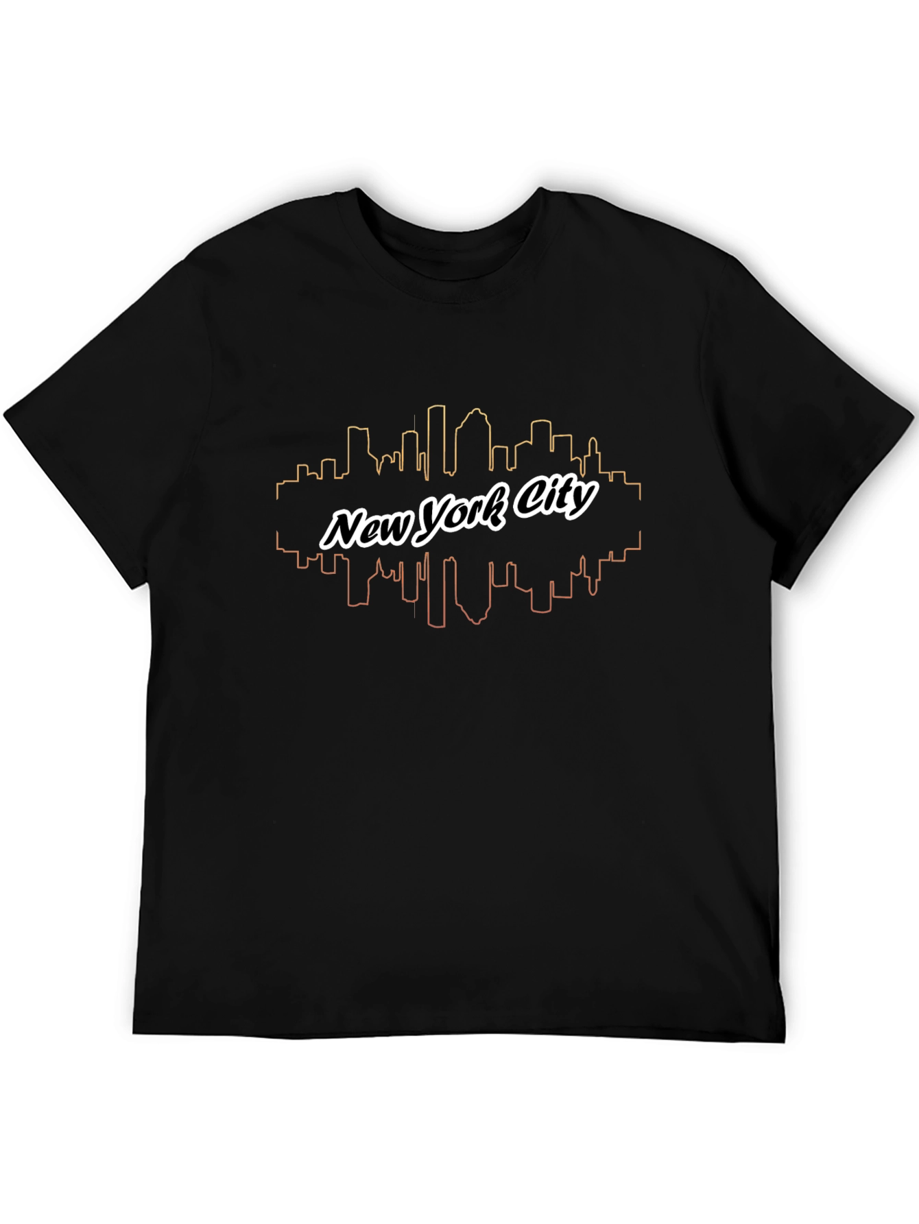 New York City Skyline Graphic Tee - Black