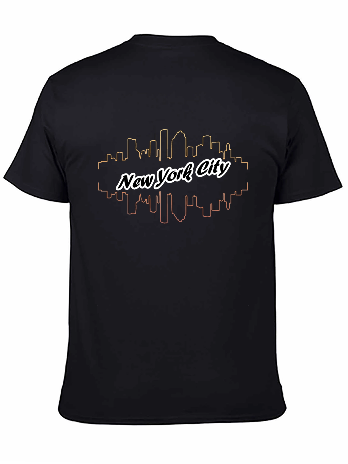 New York City Skyline Graphic Tee - Black