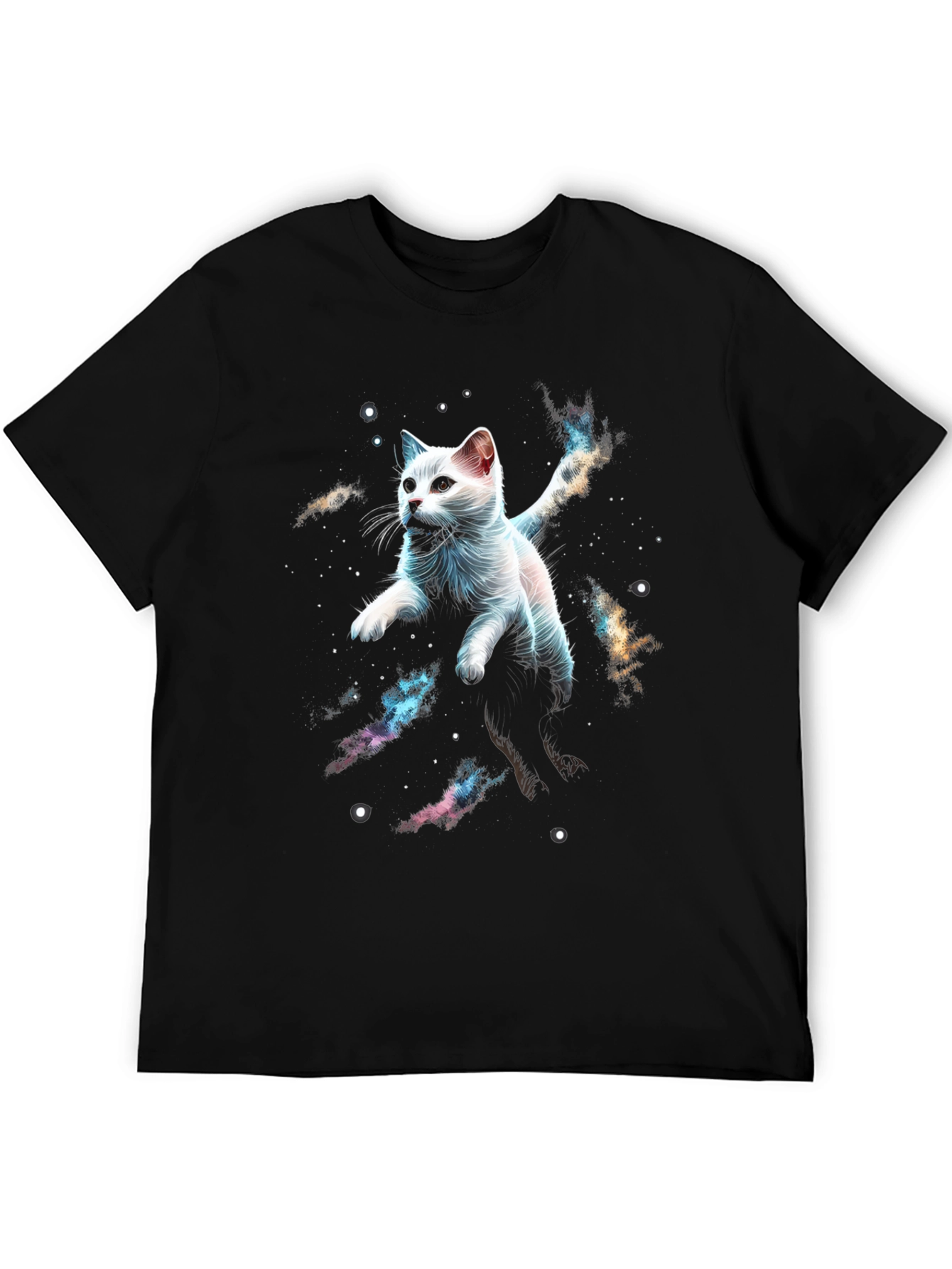 Galaxy Cat Black T-Shirt