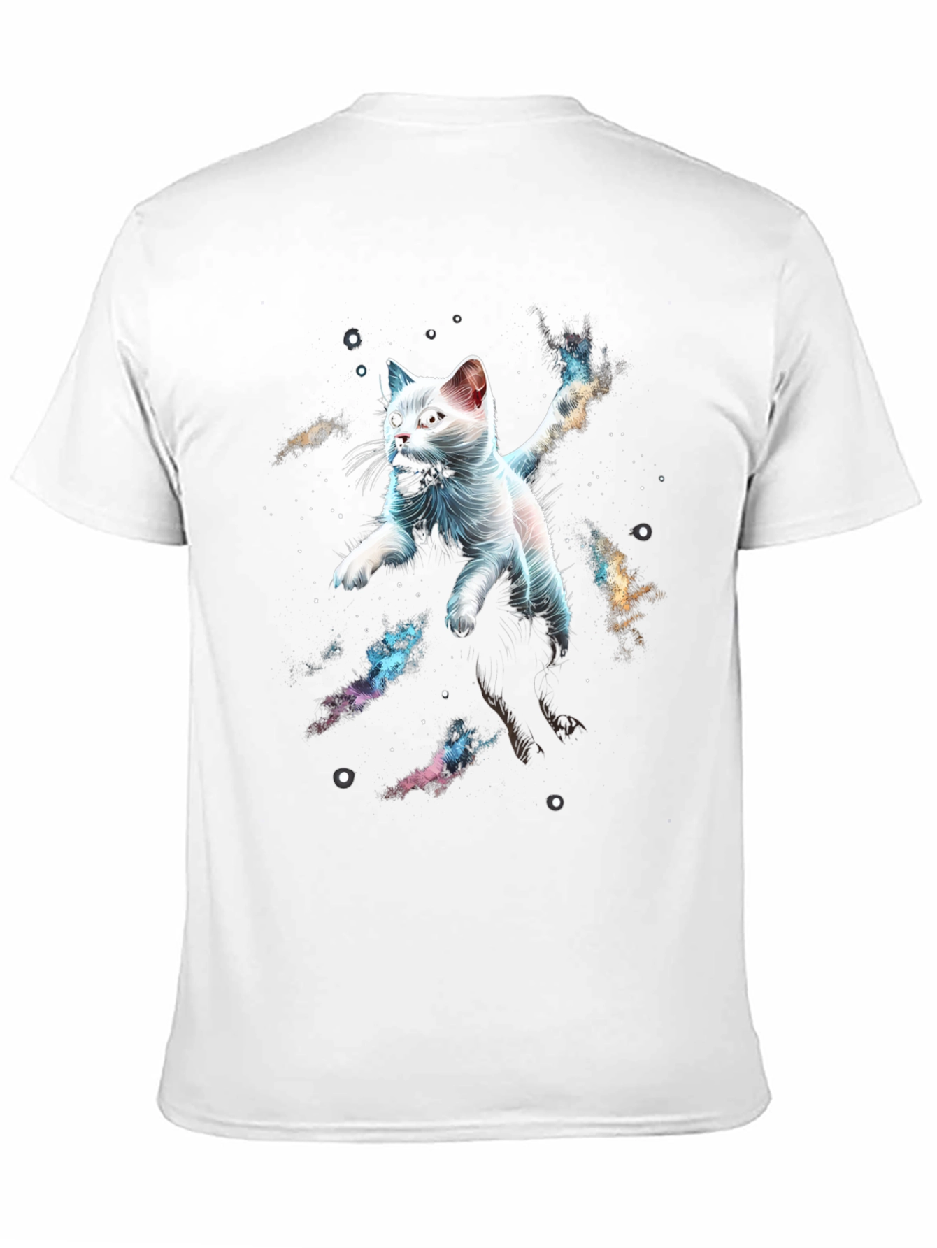 Galaxy Cat Black T-Shirt