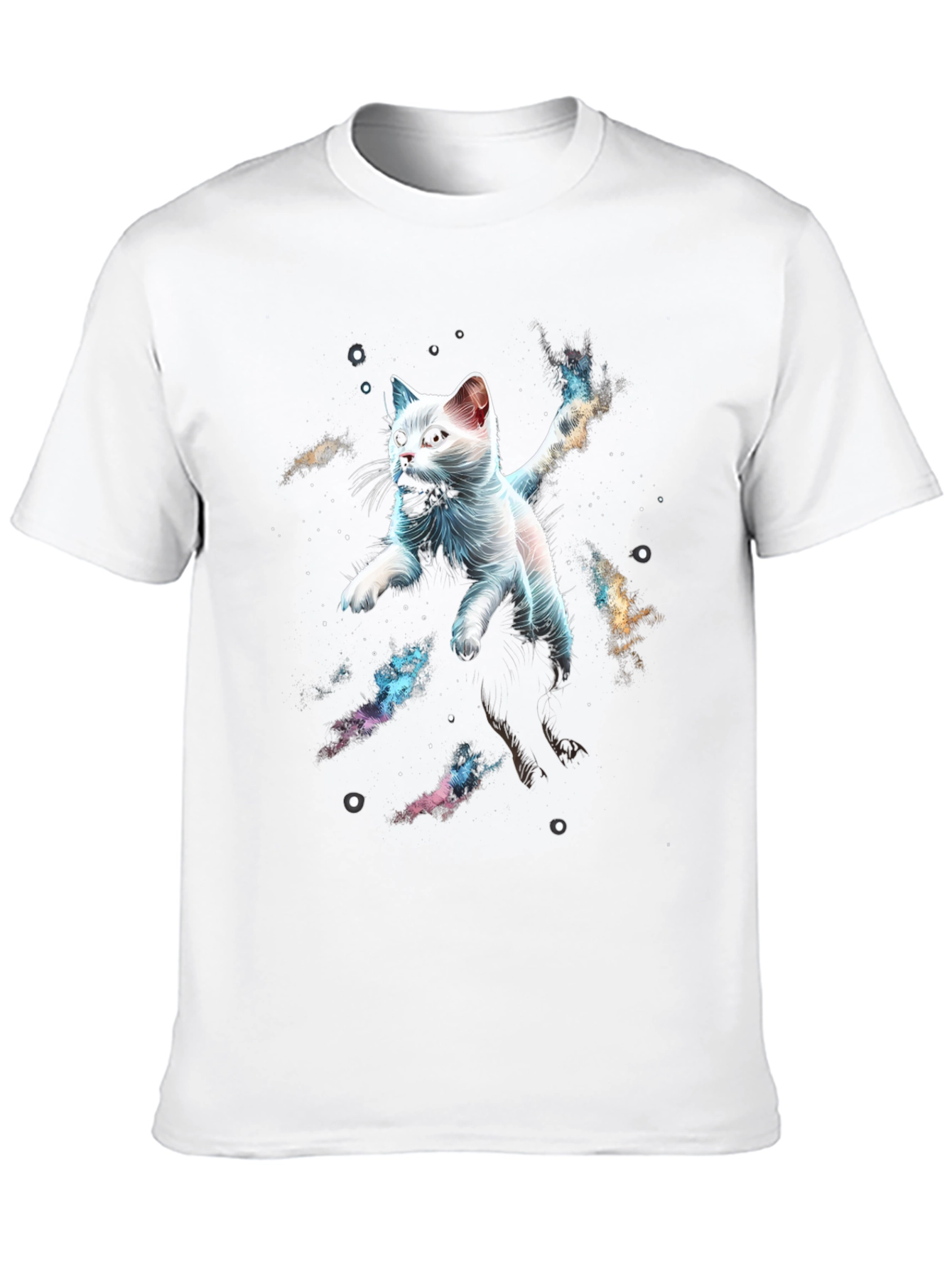Galaxy Cat Black T-Shirt