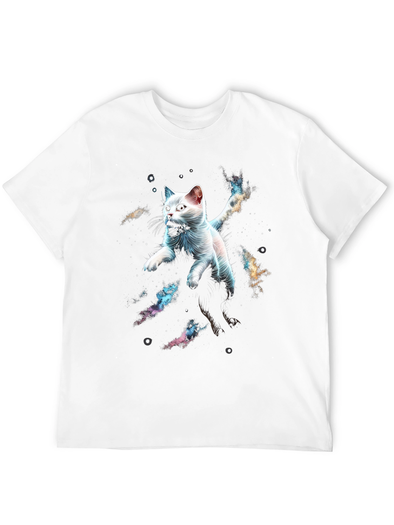 Galaxy Cat Black T-Shirt