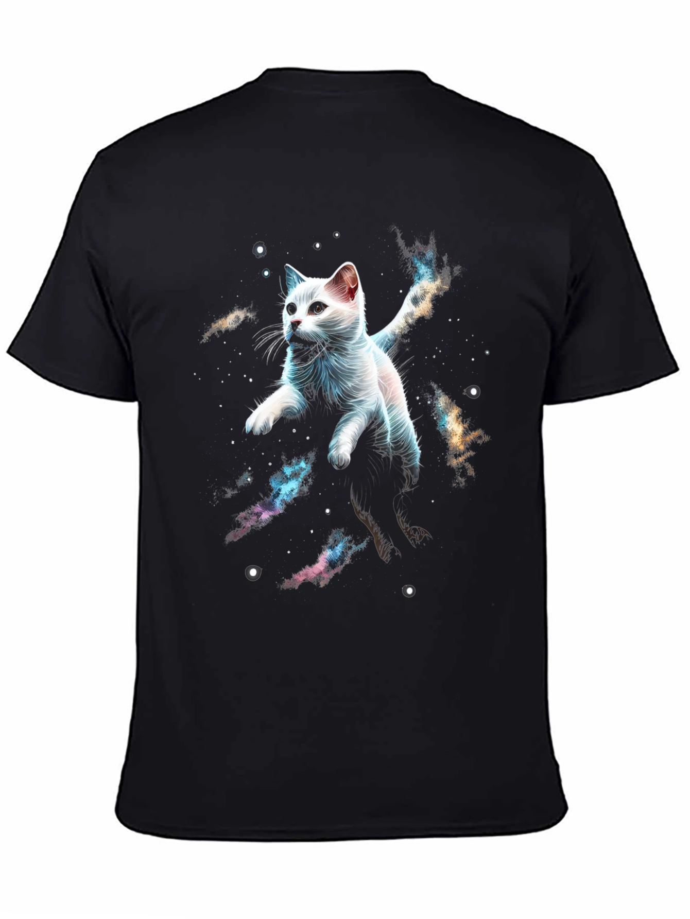 Galaxy Cat Black T-Shirt