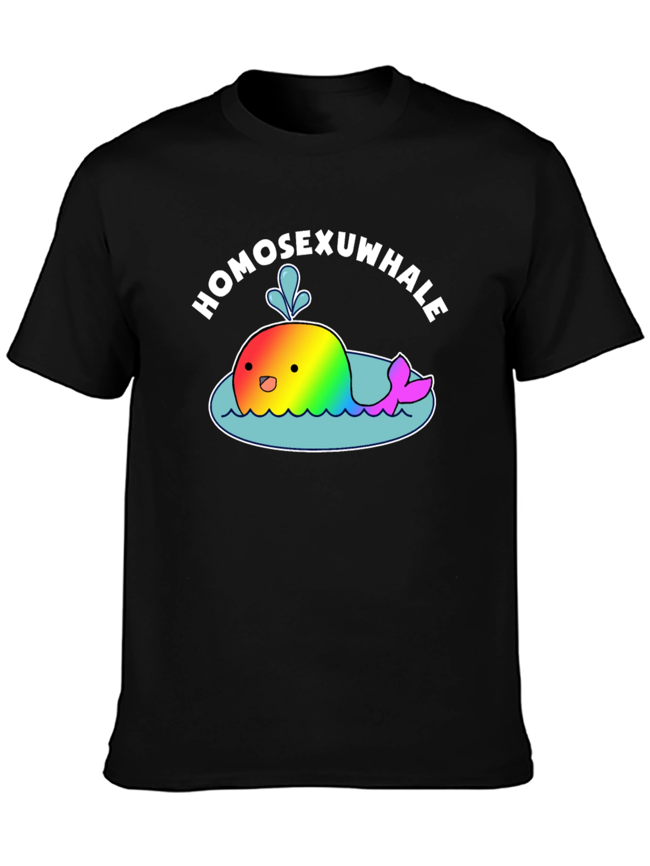 Homosexuwhale Pride T-Shirt - Black