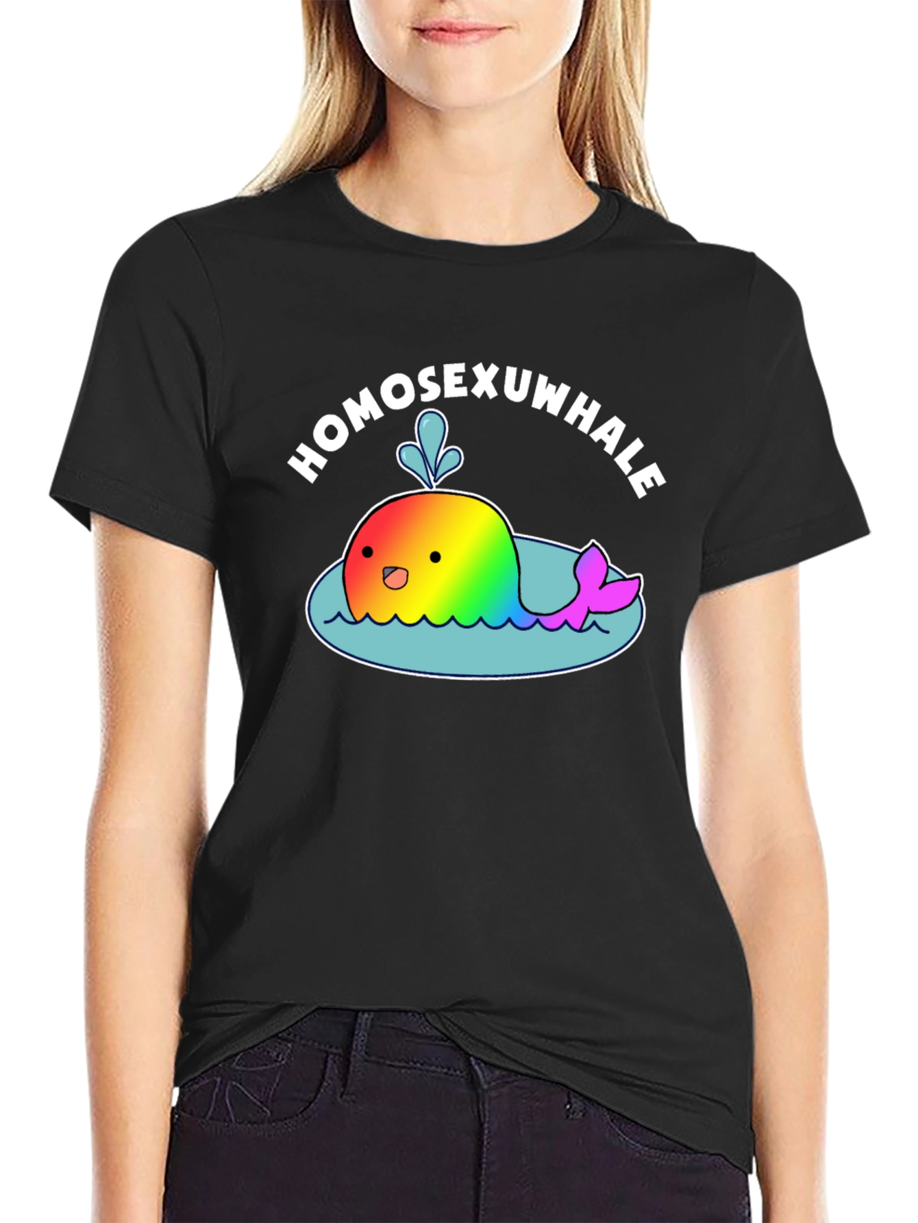 Homosexuwhale Pride T-Shirt - Black