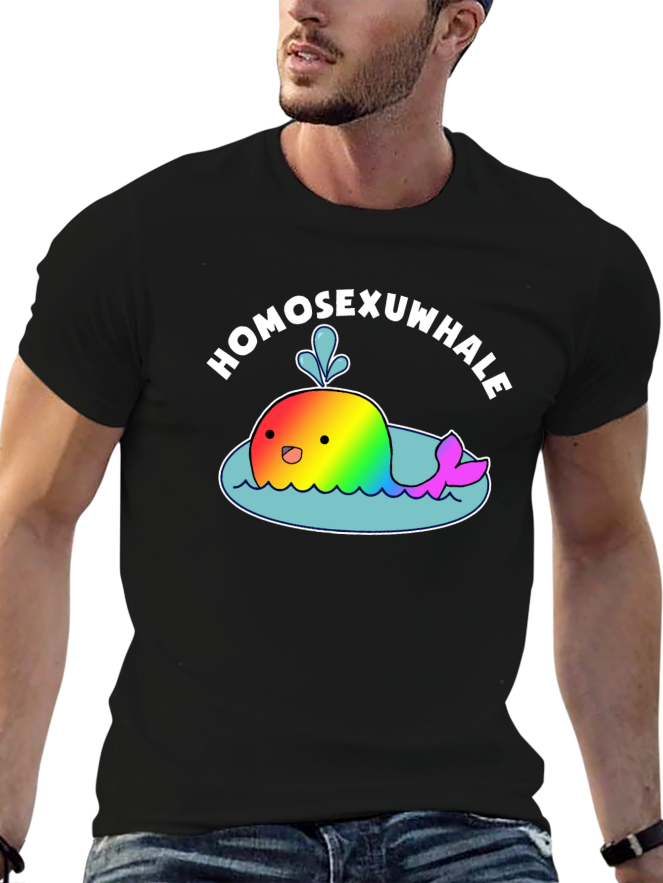 Homosexuwhale Pride T-Shirt - Black
