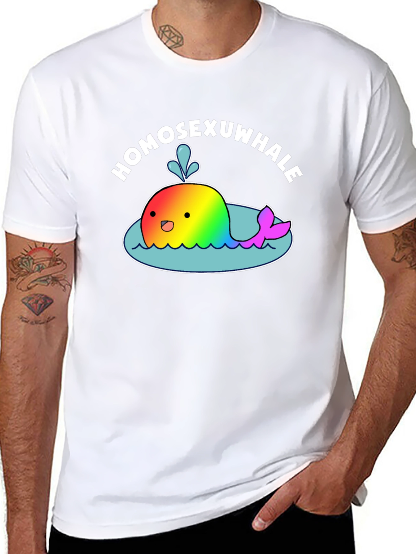 Homosexuwhale Pride T-Shirt - Black