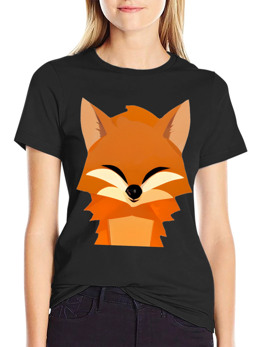 Fox Graphic Tee - Black Cotton Comfort