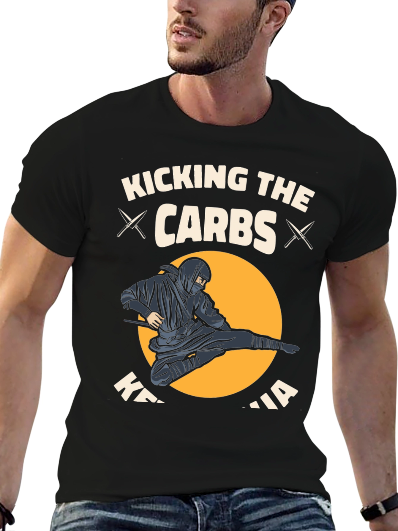Kicking Carbs Ninja Graphic T-Shirt