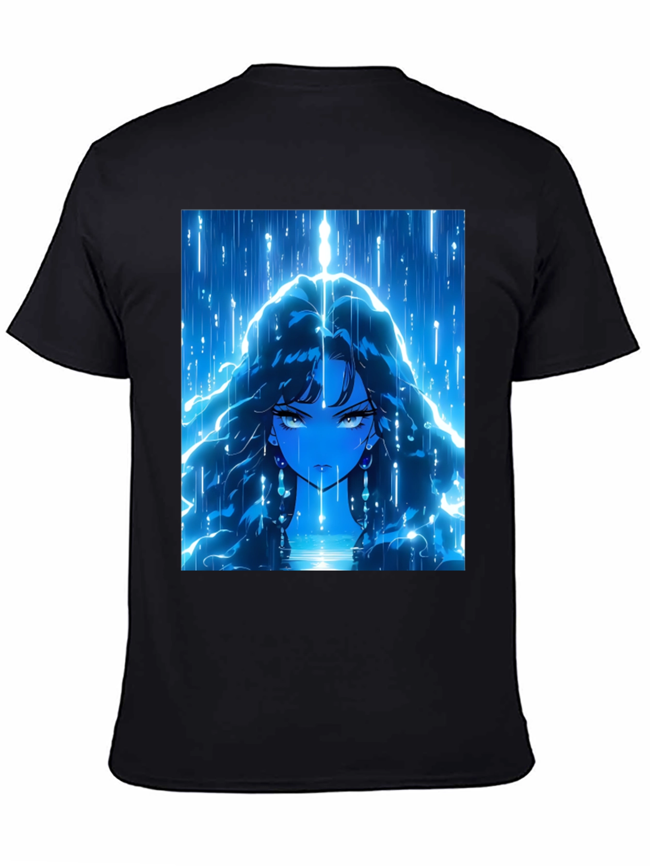 Anime Girl Graphic Black T-Shirt