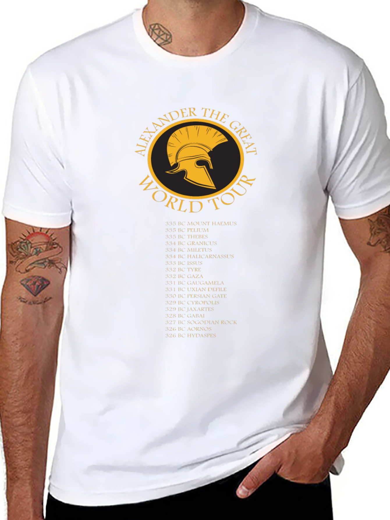 Alexander the Great World Tour T-Shirt - Black