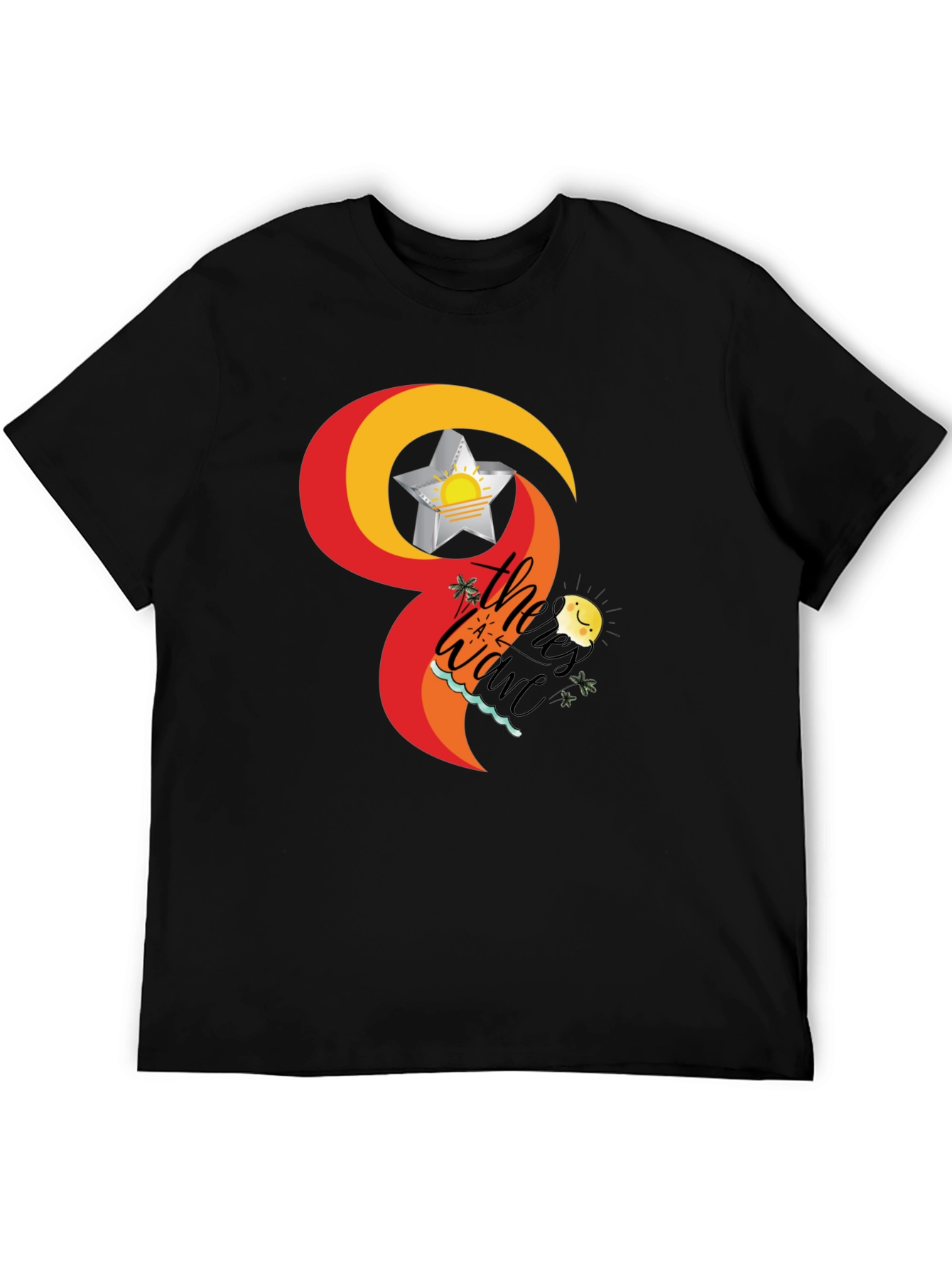 Tropical Wave T-Shirt - Black