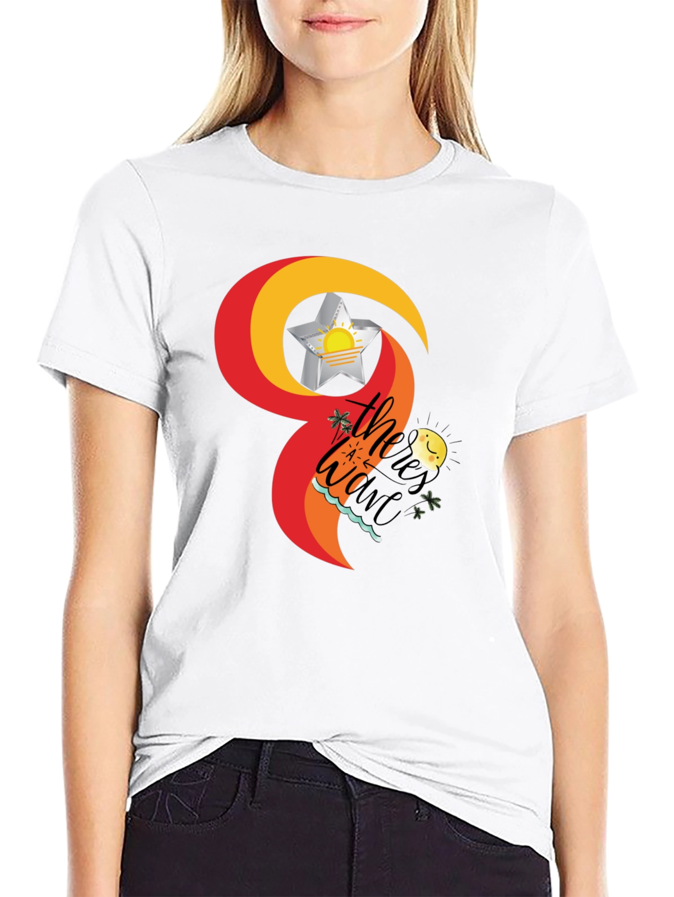 Tropical Wave T-Shirt - Black