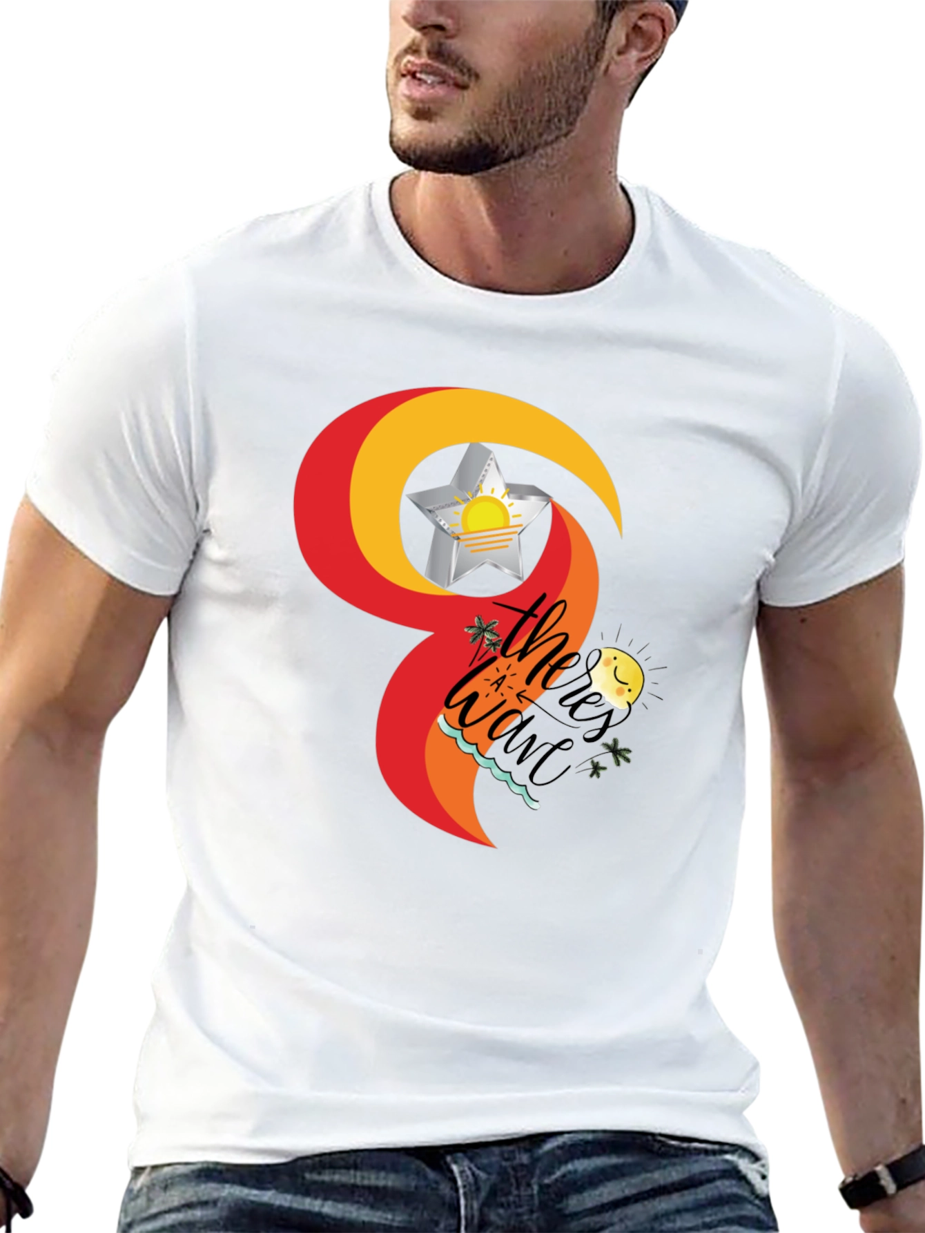 Tropical Wave T-Shirt - Black