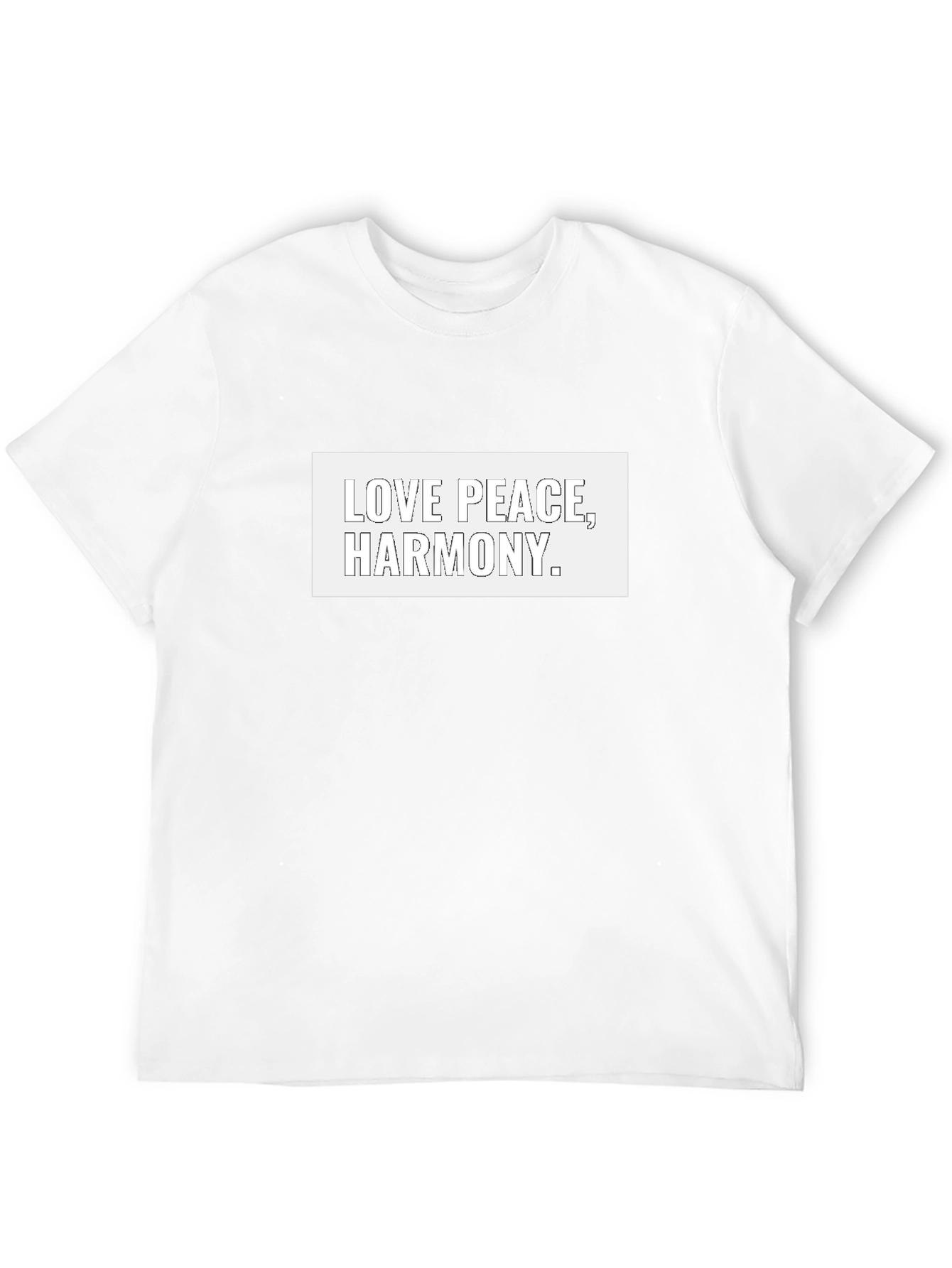 Love Peace Harmony Graphic Black T-Shirt