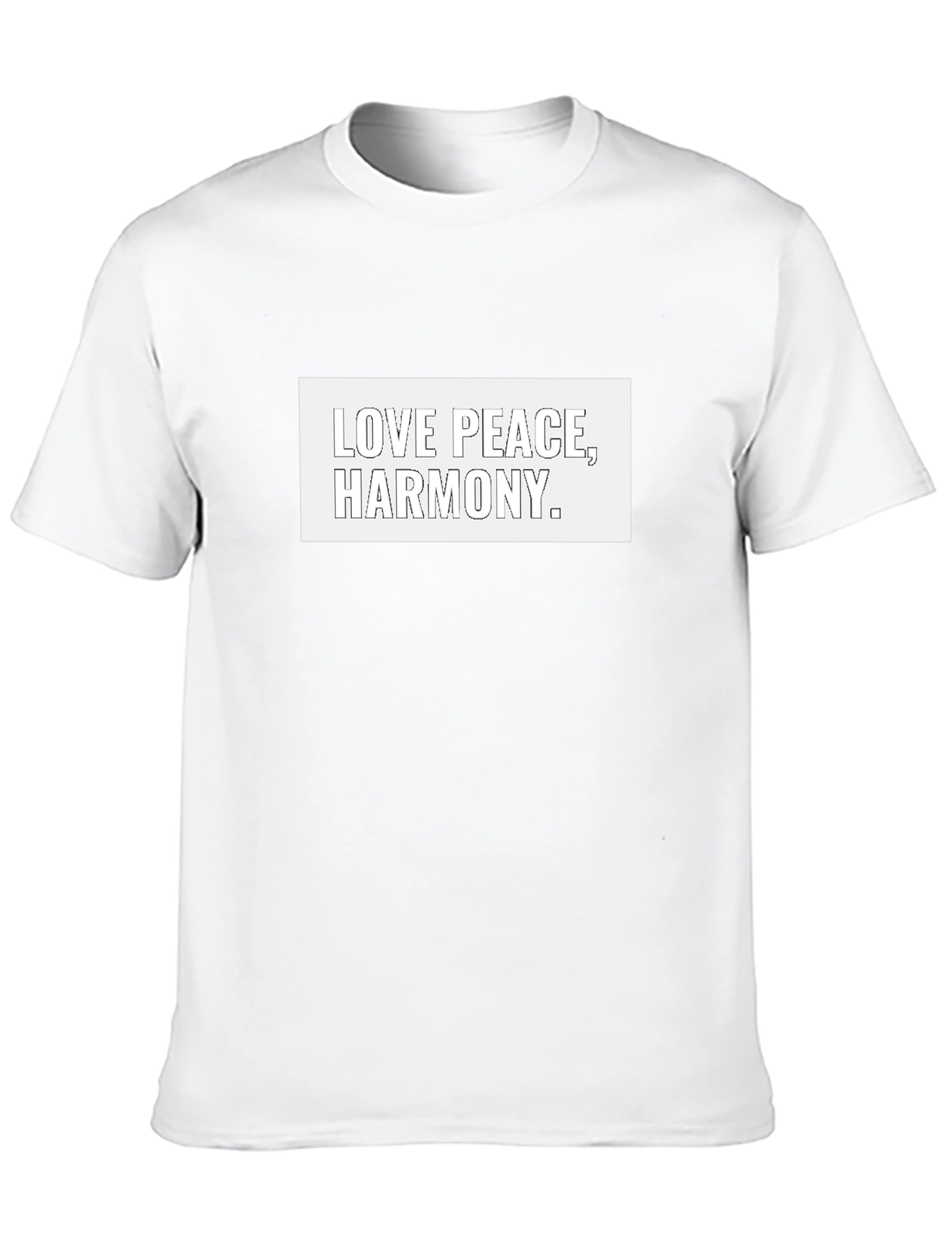 Love Peace Harmony Graphic Black T-Shirt