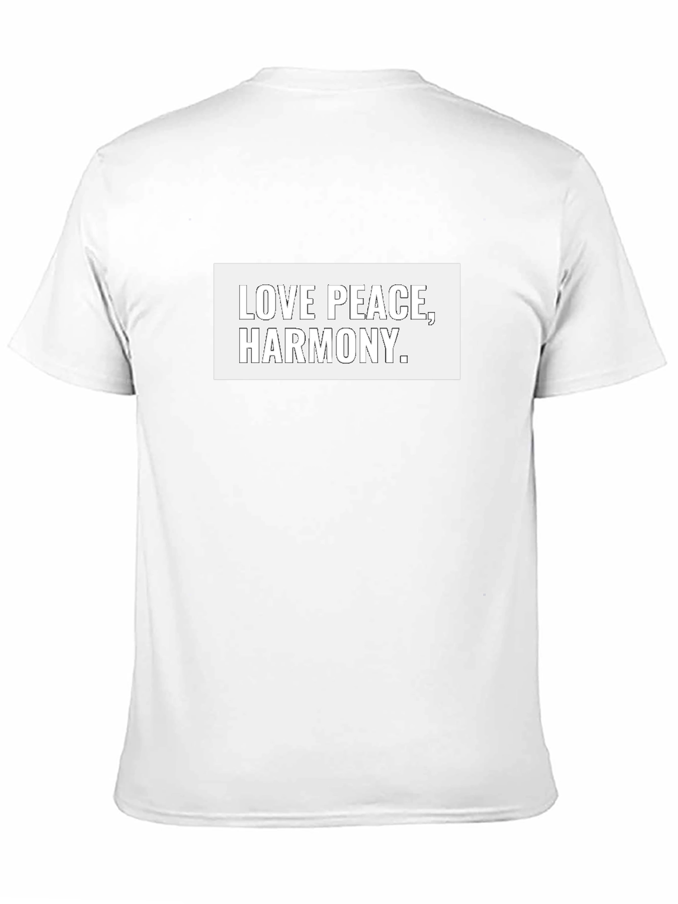 Love Peace Harmony Graphic Black T-Shirt