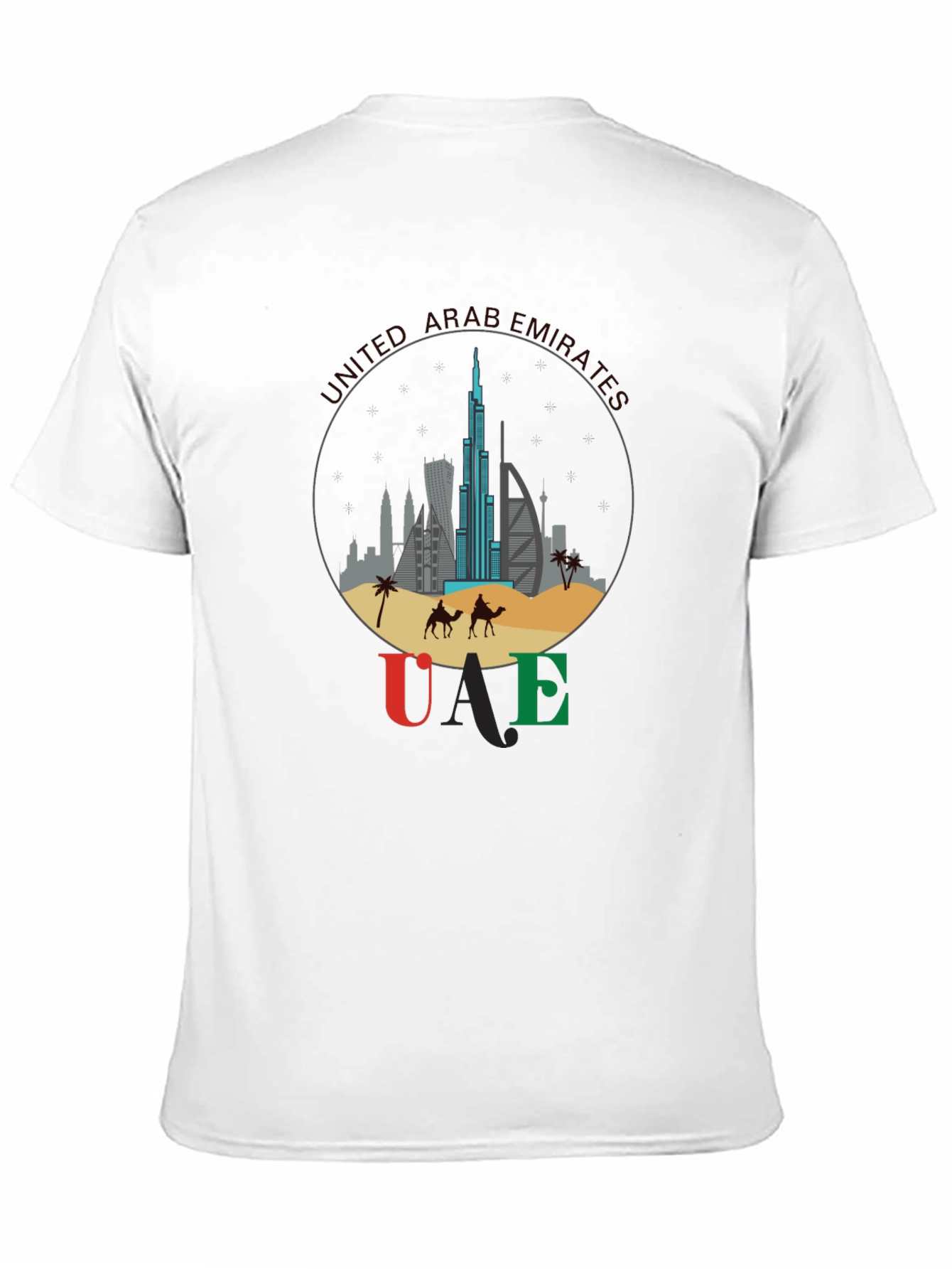 UAE Skyline T-Shirt - Dubai Landmarks Graphic Tee